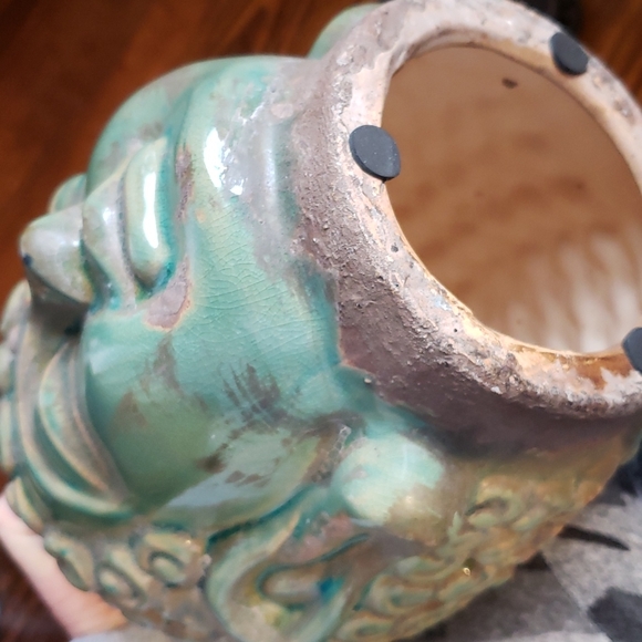 Buddha Head Ceramic 10in - Picture 4 of 5